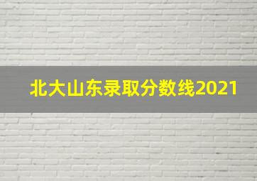 北大山东录取分数线2021