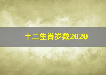 十二生肖岁数2020