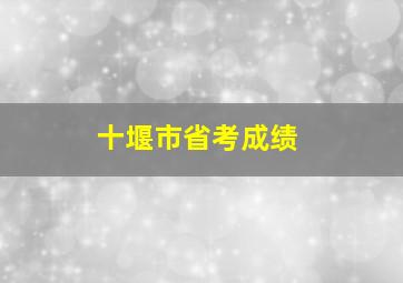 十堰市省考成绩