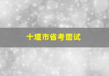 十堰市省考面试