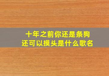 十年之前你还是条狗还可以摸头是什么歌名