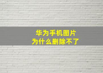 华为手机图片为什么删除不了