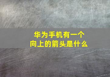 华为手机有一个向上的箭头是什么