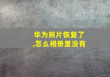 华为照片恢复了,怎么相册里没有