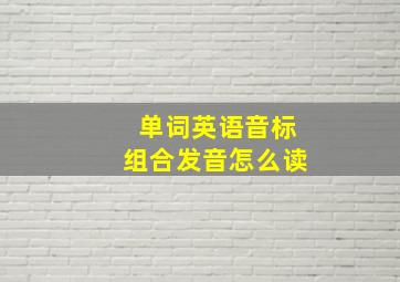 单词英语音标组合发音怎么读