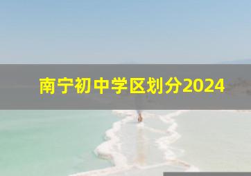 南宁初中学区划分2024