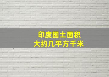 印度国土面积大约几平方千米