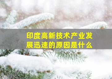 印度高新技术产业发展迅速的原因是什么