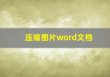 压缩图片word文档