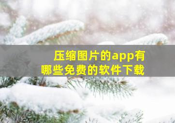 压缩图片的app有哪些免费的软件下载