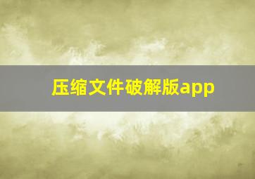 压缩文件破解版app