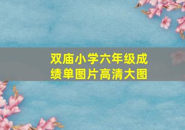 双庙小学六年级成绩单图片高清大图