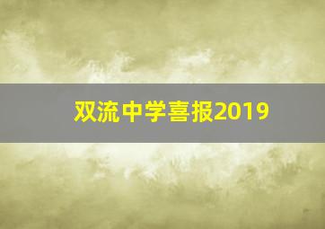 双流中学喜报2019