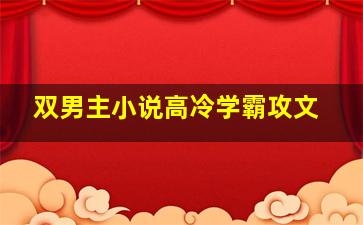 双男主小说高冷学霸攻文