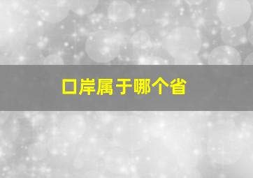 口岸属于哪个省