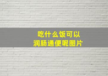 吃什么饭可以润肠通便呢图片