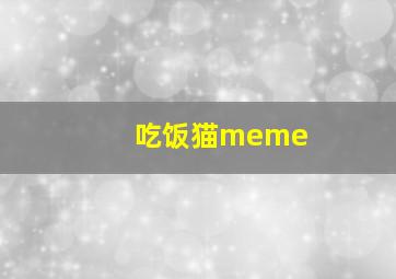 吃饭猫meme