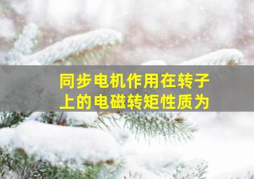 同步电机作用在转子上的电磁转矩性质为