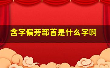 含字偏旁部首是什么字啊