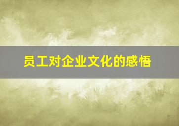 员工对企业文化的感悟