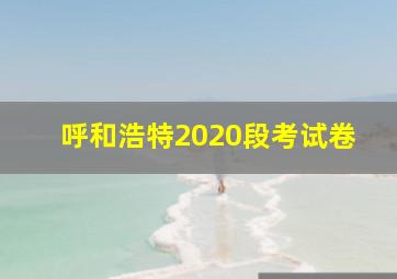 呼和浩特2020段考试卷