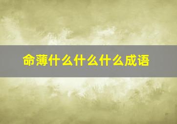 命薄什么什么什么成语