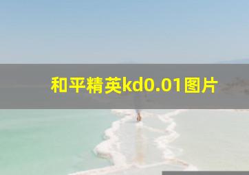 和平精英kd0.01图片