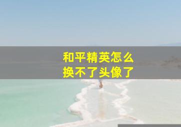 和平精英怎么换不了头像了