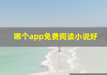 哪个app免费阅读小说好