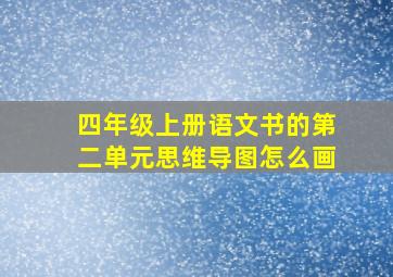 四年级上册语文书的第二单元思维导图怎么画