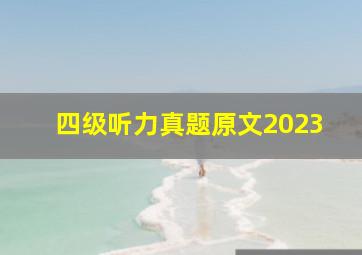 四级听力真题原文2023