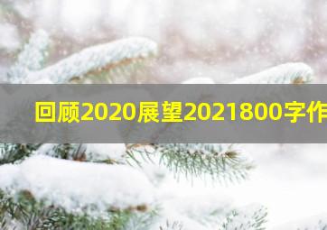 回顾2020展望2021800字作文