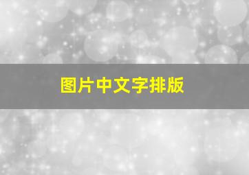 图片中文字排版