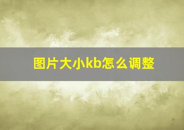 图片大小kb怎么调整