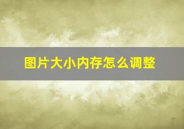 图片大小内存怎么调整