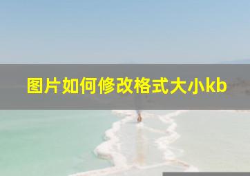 图片如何修改格式大小kb