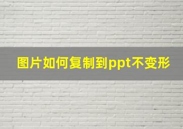 图片如何复制到ppt不变形