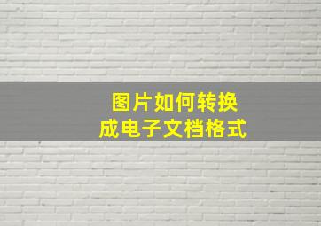 图片如何转换成电子文档格式