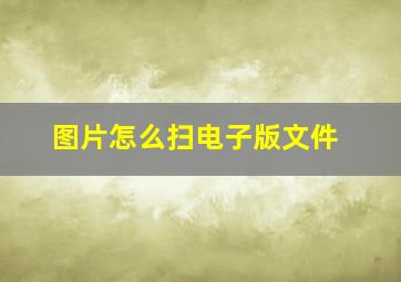 图片怎么扫电子版文件