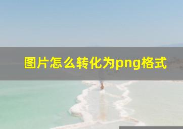 图片怎么转化为png格式