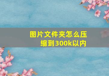 图片文件夹怎么压缩到300k以内