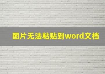 图片无法粘贴到word文档