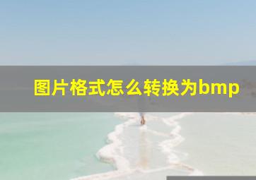 图片格式怎么转换为bmp