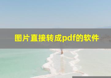 图片直接转成pdf的软件