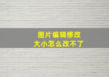 图片编辑修改大小怎么改不了