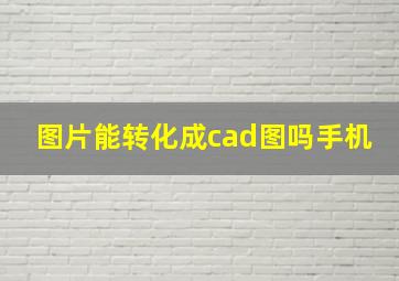 图片能转化成cad图吗手机