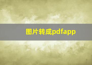 图片转成pdfapp