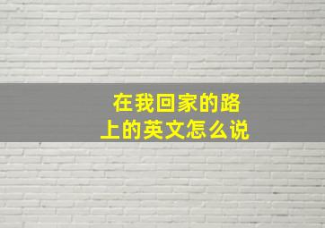 在我回家的路上的英文怎么说