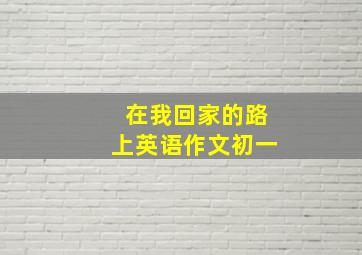 在我回家的路上英语作文初一