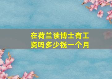 在荷兰读博士有工资吗多少钱一个月